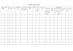 发热病人就诊登记表.docx