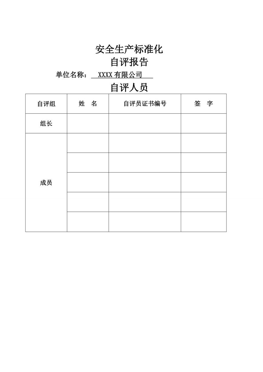 企业安全标准化自评报告全面.doc_第1页