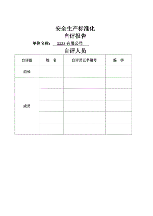 企业安全标准化自评报告全面.doc