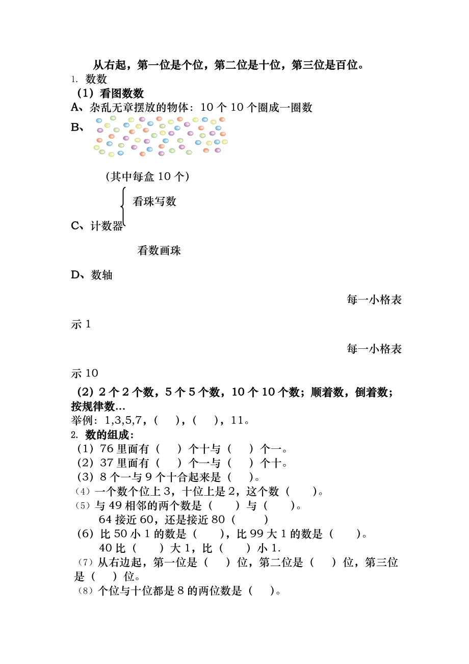 苏教版数学一年级下册复习知识点1.docx_第2页