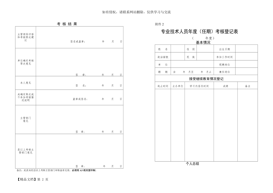 专业技术人员年度(任期)考核登记表.doc_第2页