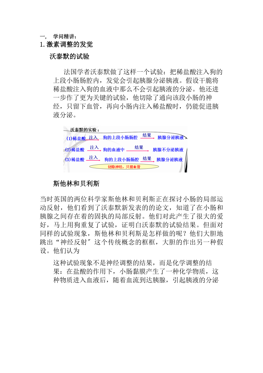 通过激素的调节知识点及练习有复习资料.docx_第1页