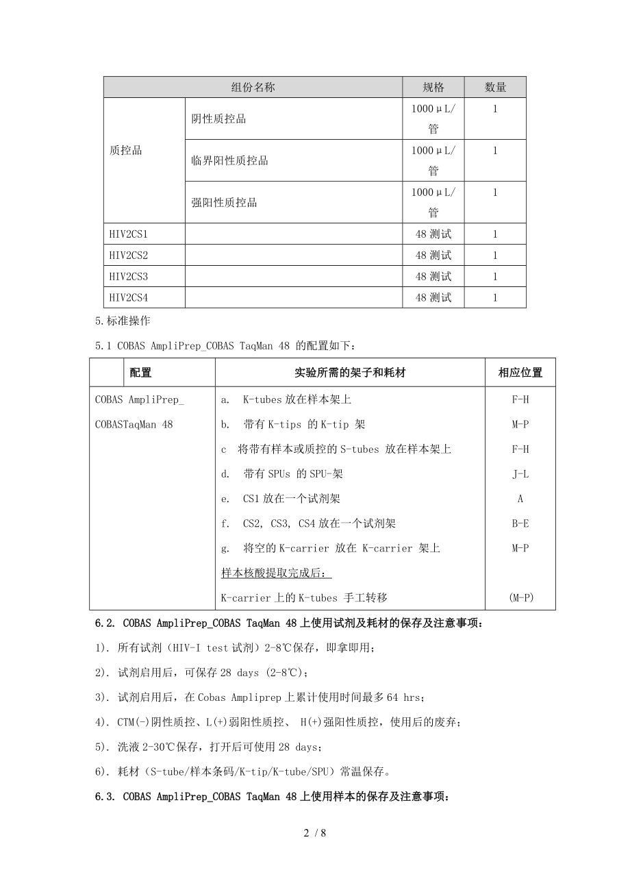 人类免疫缺陷病毒(I型)HIV-RNA核酸定量检测SOP.docx_第2页