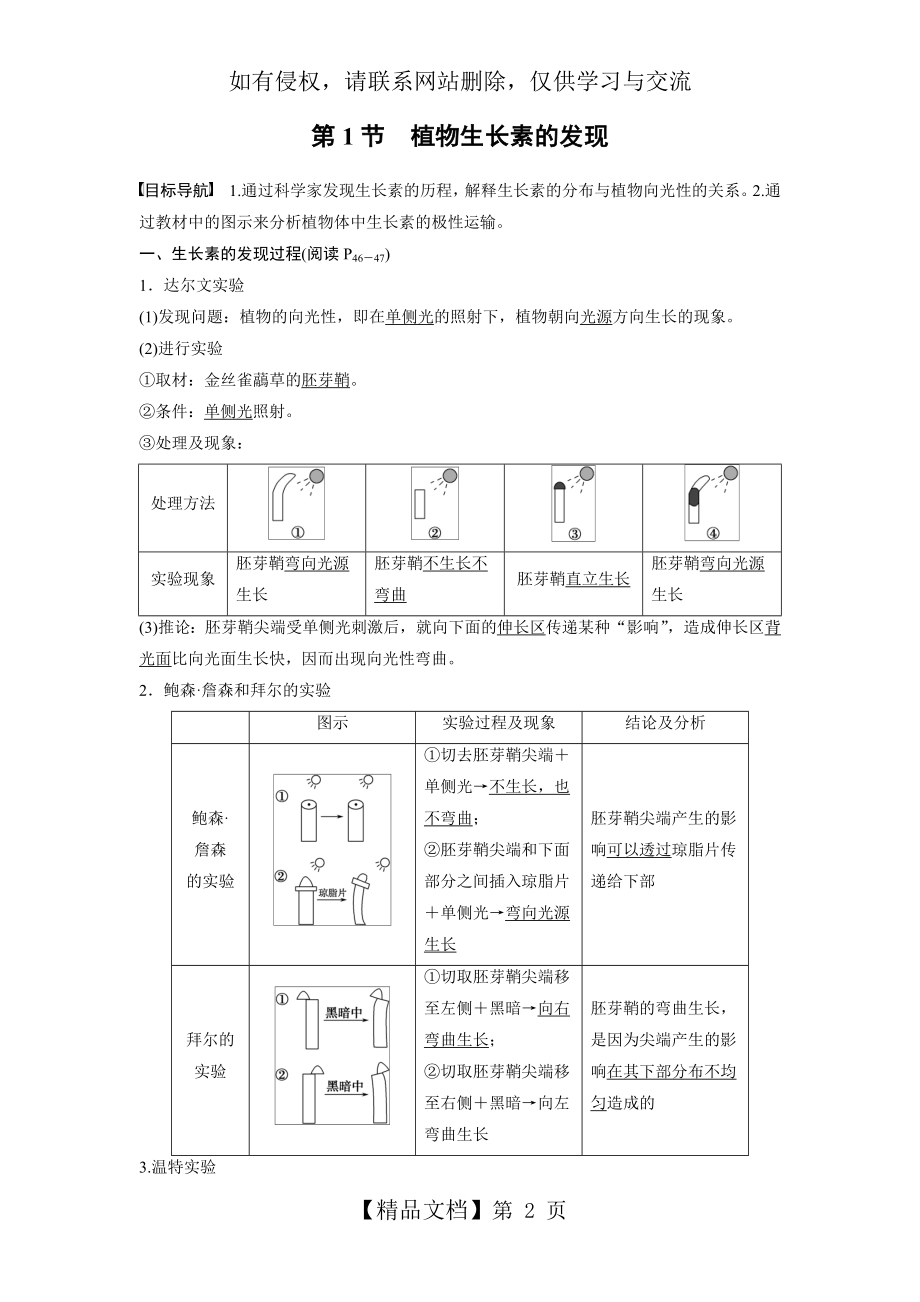 高中生物必修3第3章 第1节测试题.doc_第2页