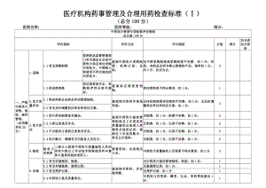 医疗机构药事管理及合理用药检查评分标准.doc