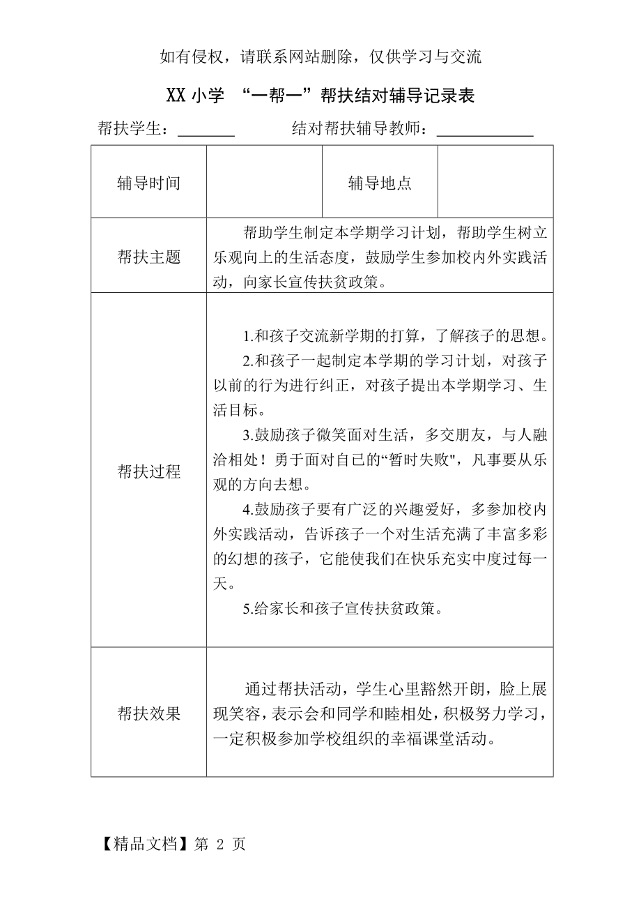 教师扶贫帮扶结对辅导记录(范文).docx_第2页