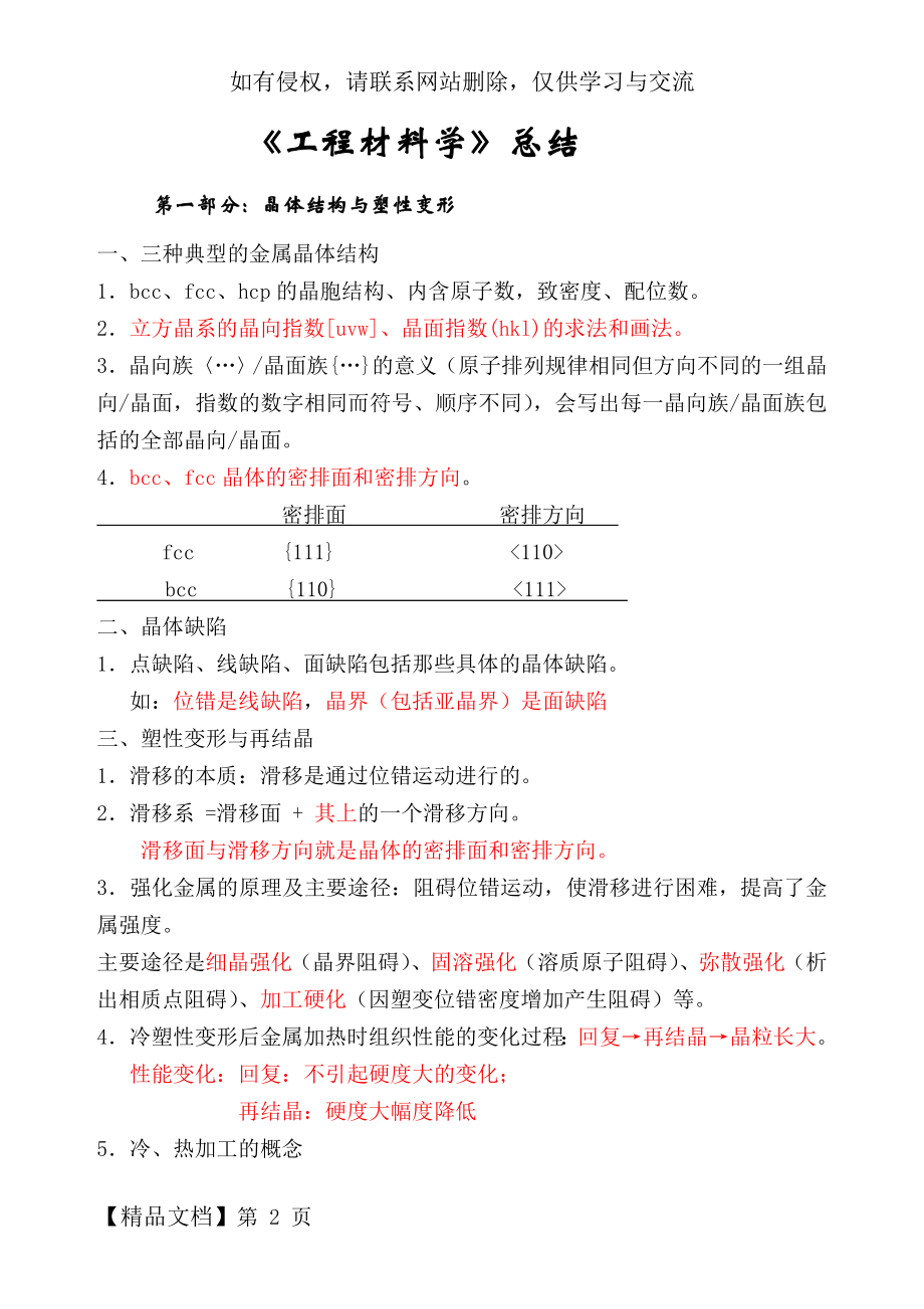 工程材料学总结(2011).doc_第2页