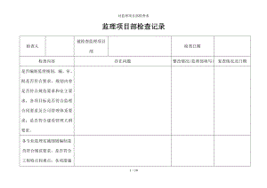 对监理项目部检查表.docx