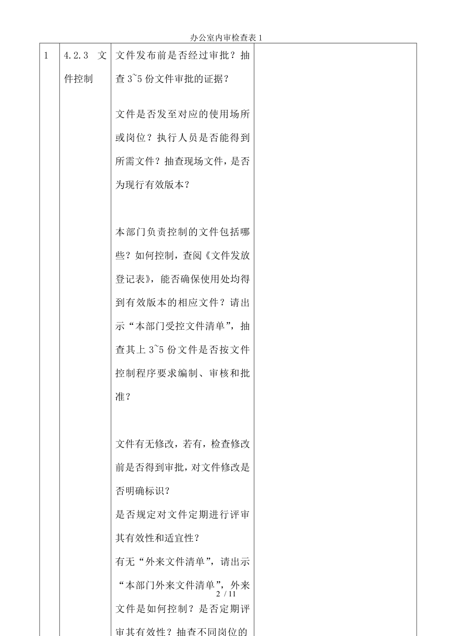 办公室内审检查表1.docx_第2页