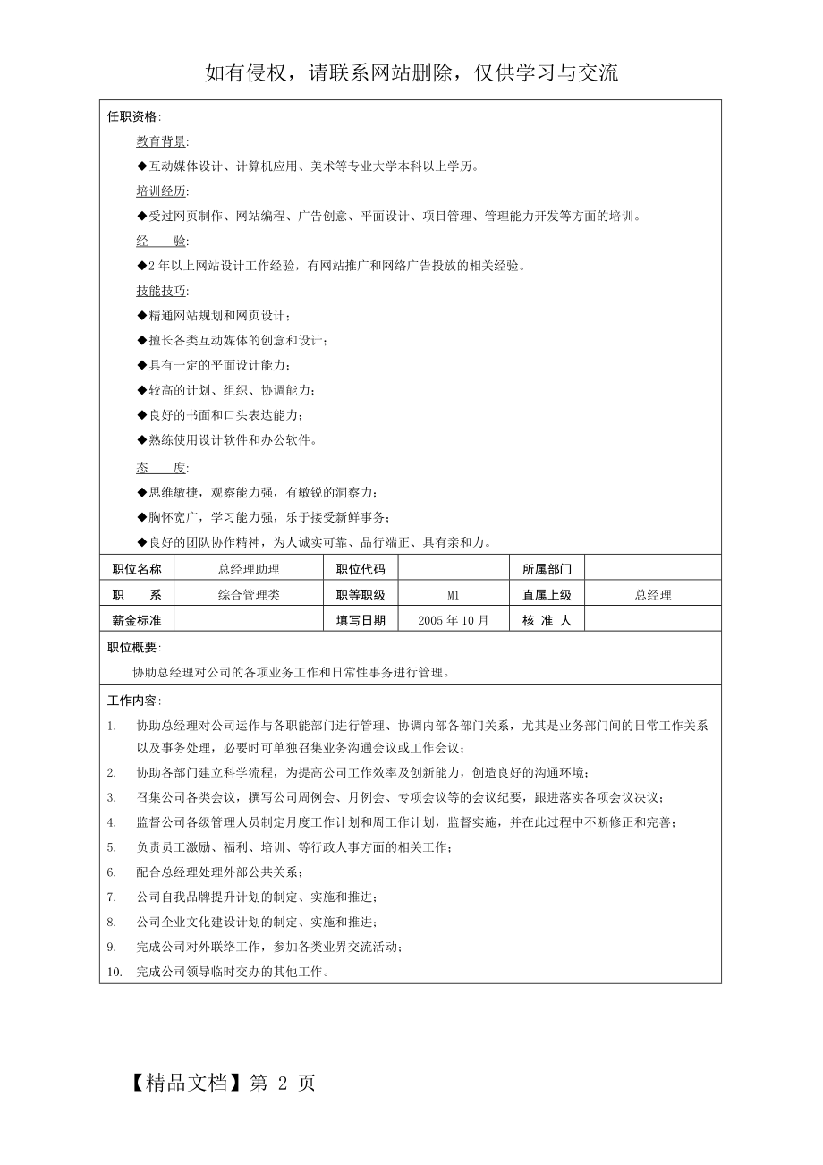 广告公司各职员职务说明书(doc-12页)(精美版).doc_第2页