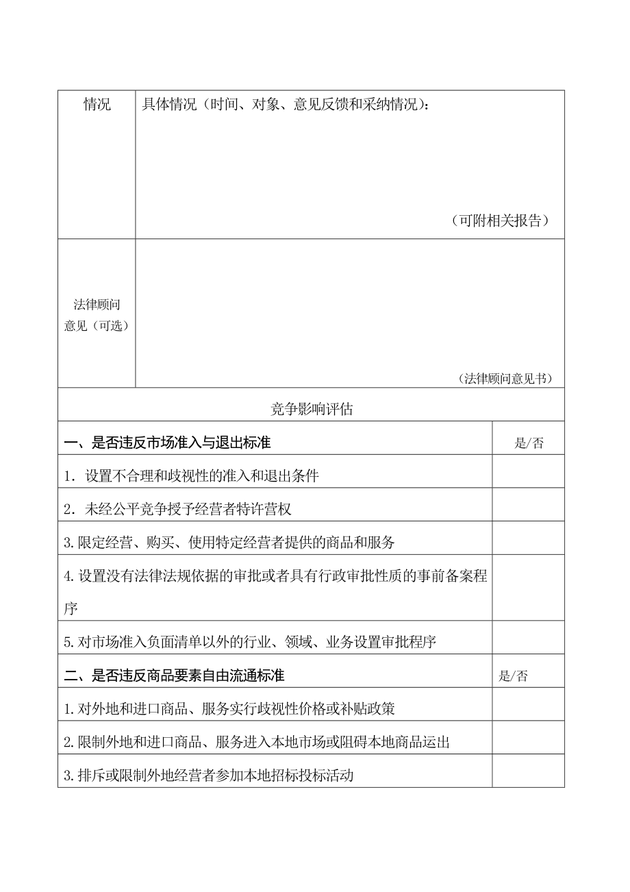 公平竞争审查基本流程否是不违反任何一项标准违反任何一.doc_第2页