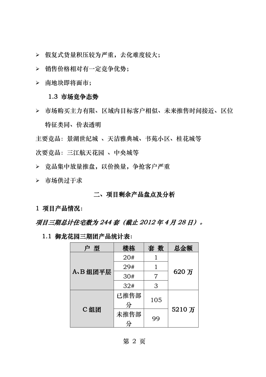 OK万豪御龙花园2012年营销方案20120425免费下载.doc_第2页