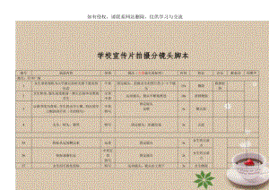 学校宣传片拍摄分镜头脚本.doc