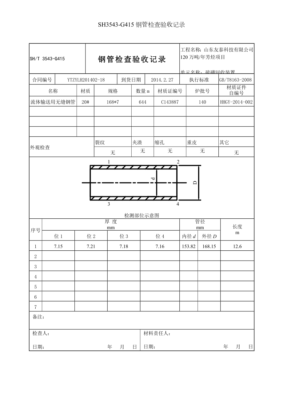 SHG钢管检查验收记录.docx_第2页