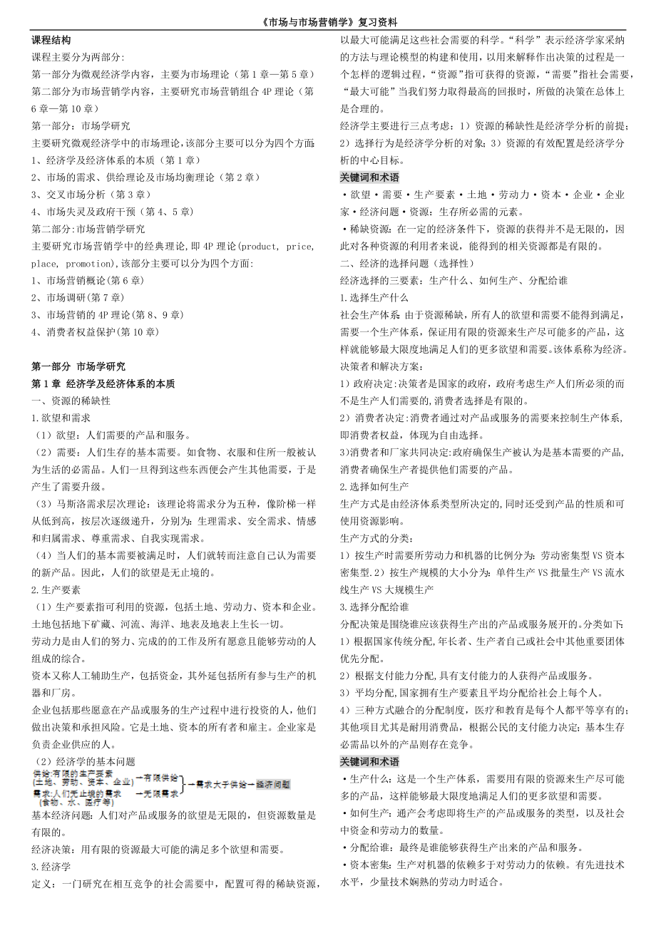 《市场与市场营销学》复习资料.doc_第1页