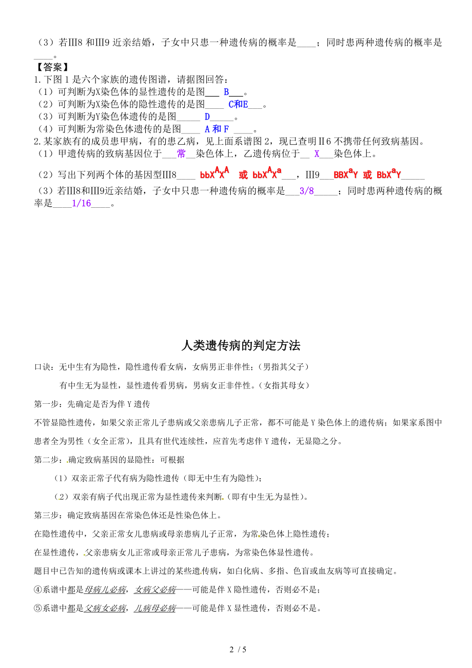 人类遗传病的判断解题规律.docx_第2页