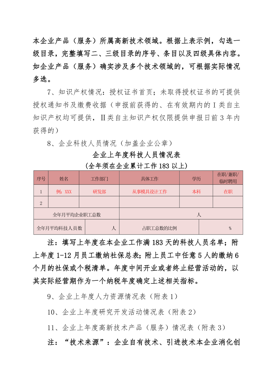 厦门级高新技术企业备案申报材料清单.doc_第2页