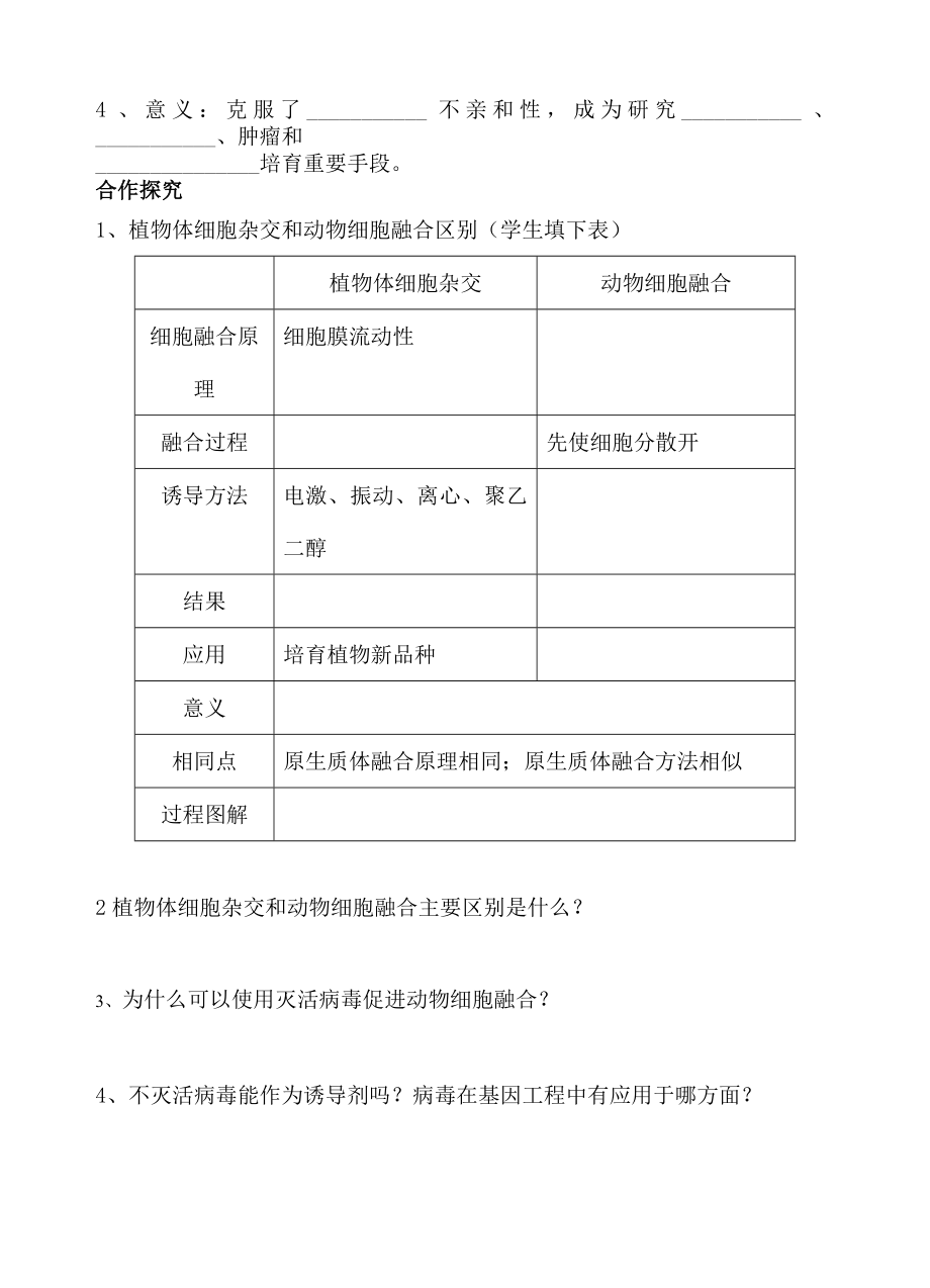 《动物细胞融合与单克隆抗体》导学案、例题、练习、测试.docx_第2页