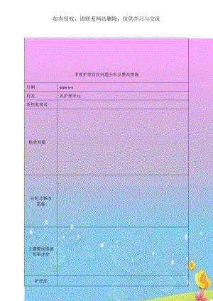 季度护理质控问题分析及整改措施.docx