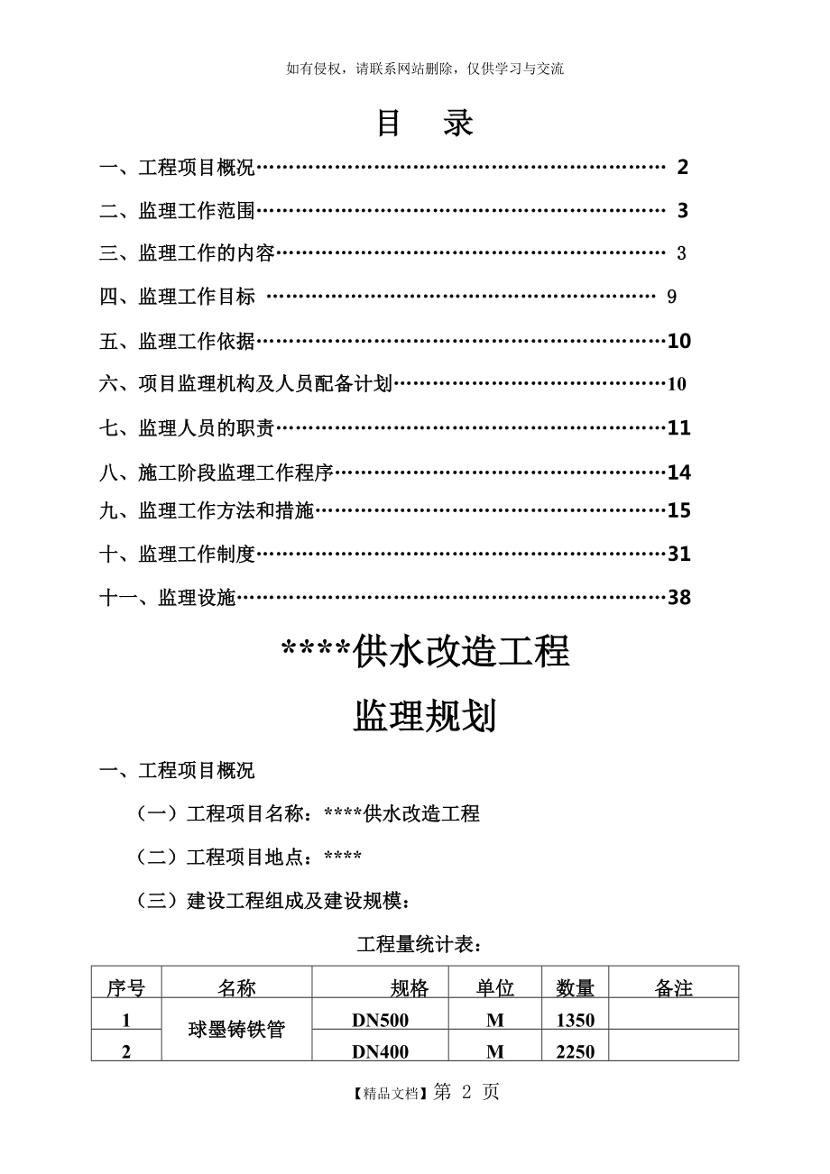 供水管道工程(监理规划).doc_第2页