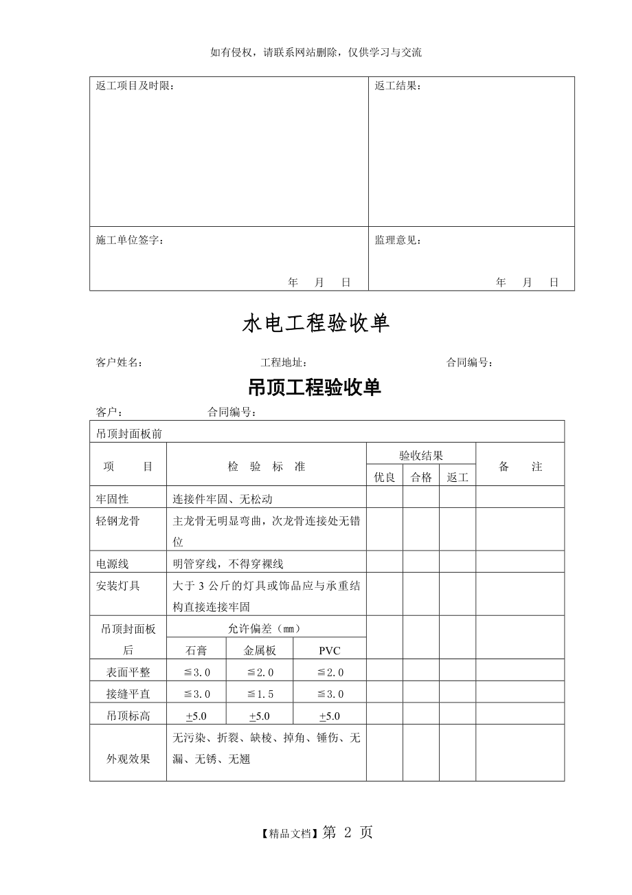 品诚装饰公司验收表格.doc_第2页