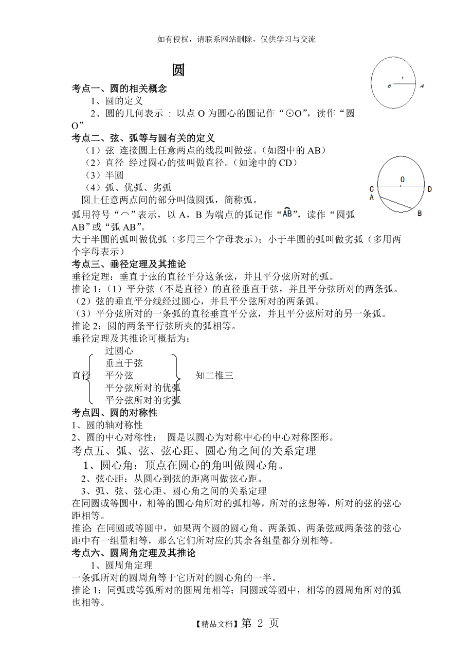 圆知识点总结及对应练习.doc_第2页