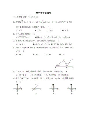 北师版八年级上册数学 期末达标检测卷.doc