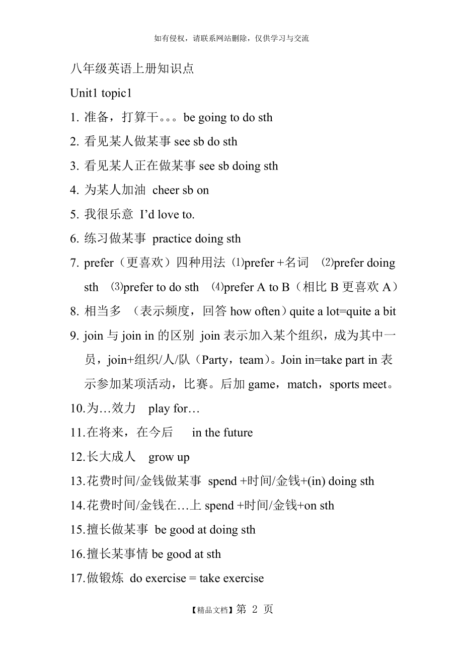 仁爱版八年级英语上册unit1知识点语法总结.doc_第2页