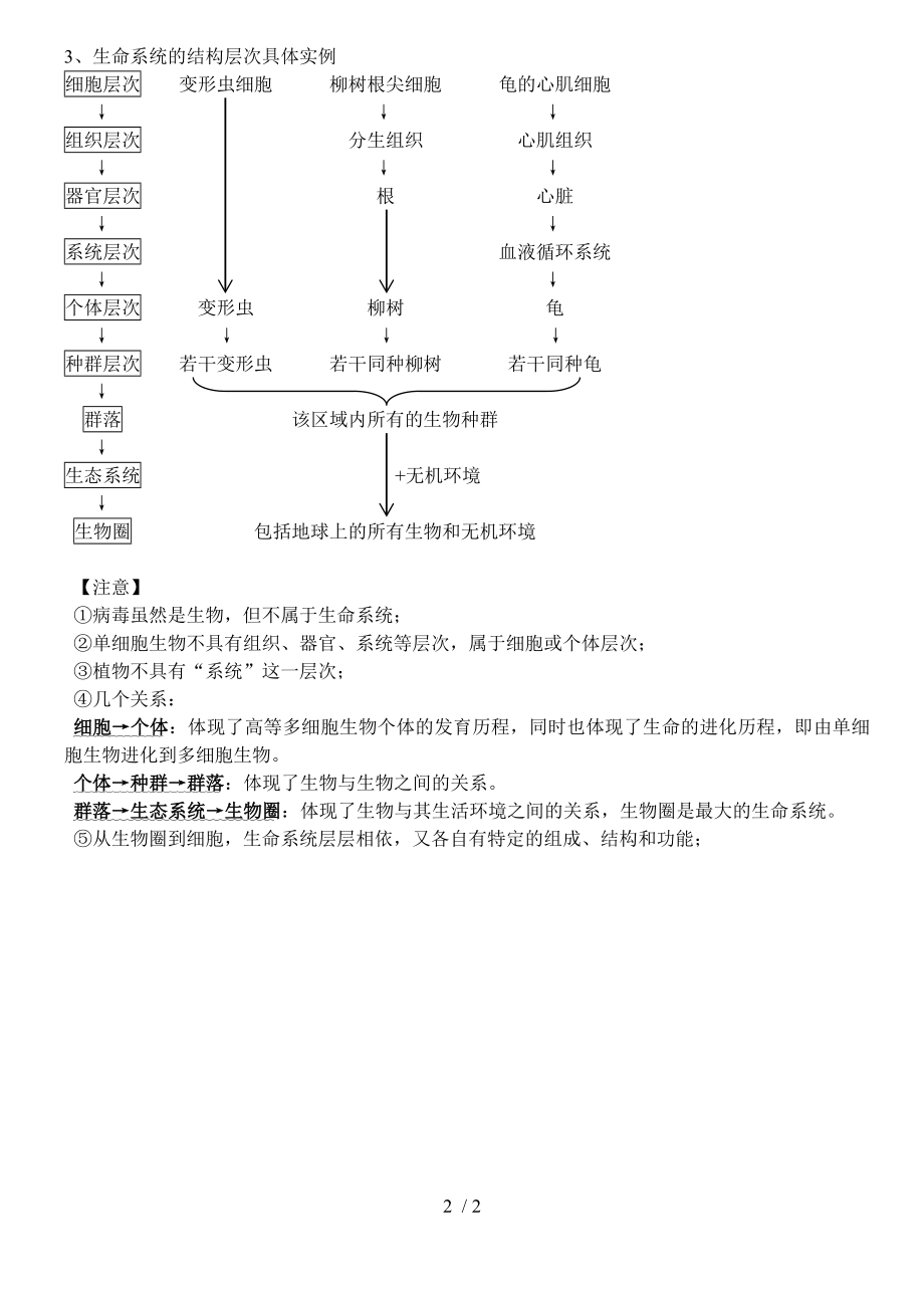 从生物圈到细胞 知识点总结.docx_第2页