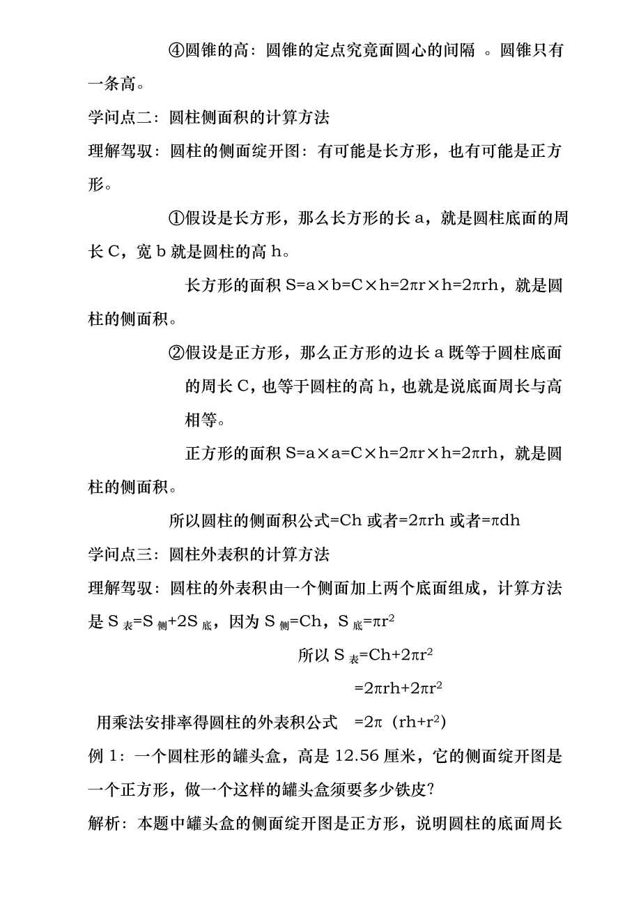 苏教版六年级数学(期中考试知识点总结+针对性练习).docx_第2页