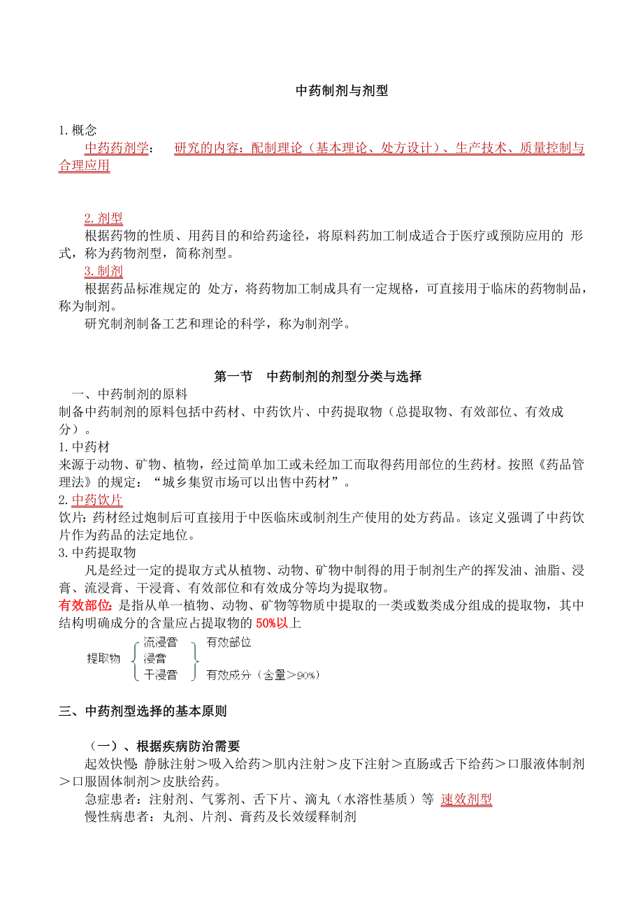 中药药剂学重点 .docx_第1页