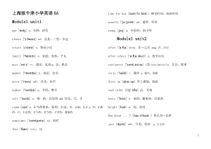 上海版牛津小学英语6A单词汇总.doc