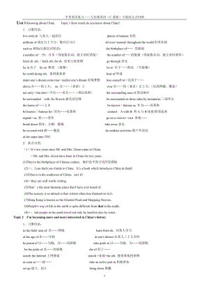 九年级英语(仁爱版)下册语言点归纳.doc