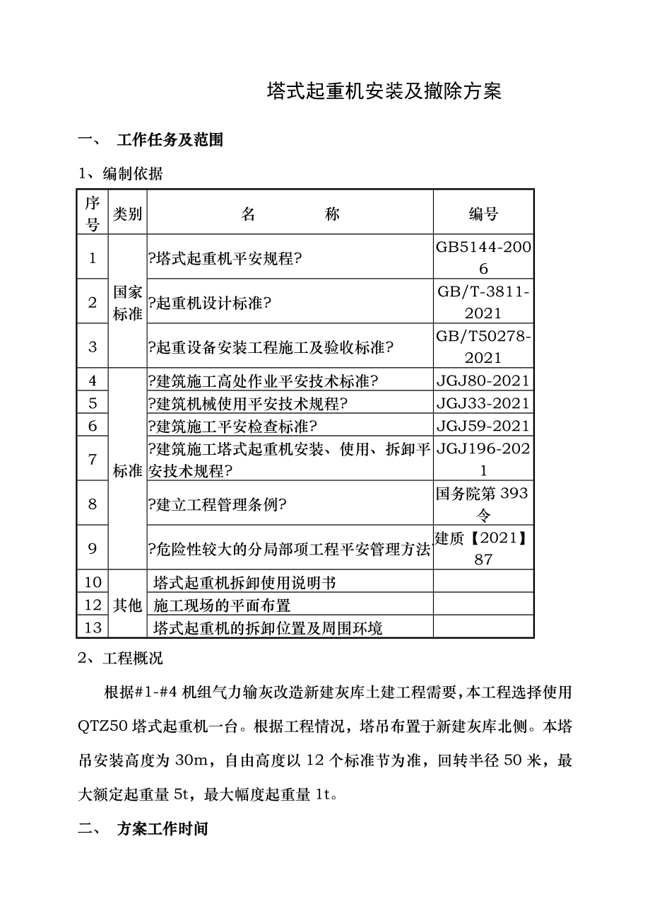 塔式起重机安装方案资料.doc_第1页