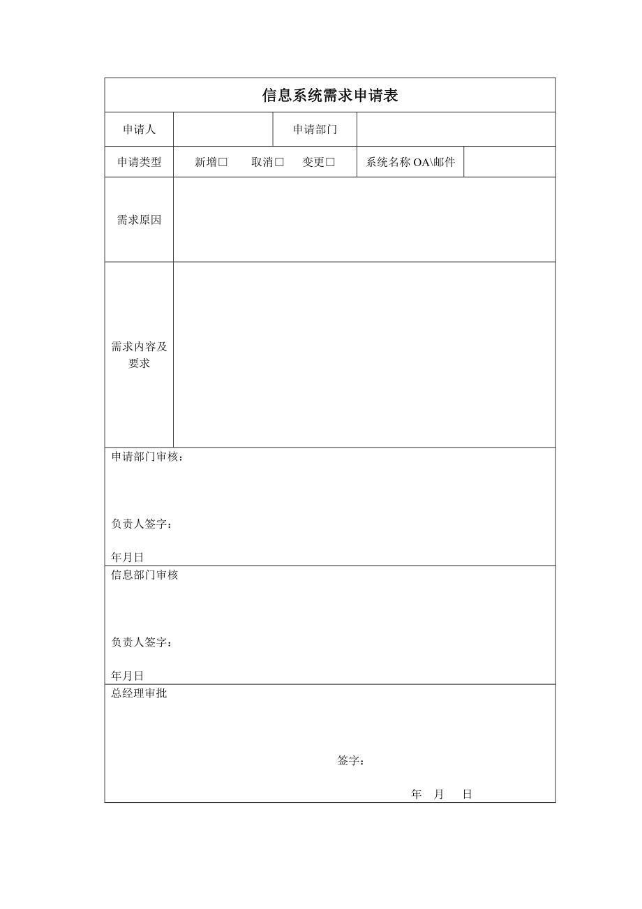 信息系统权限及需求申请表.doc_第2页