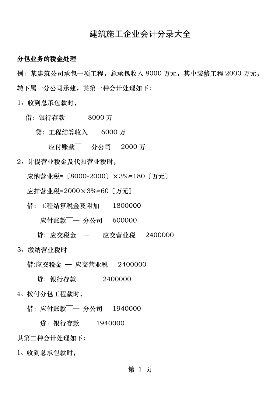 建筑施工企业会计分录大全全解.doc_第1页