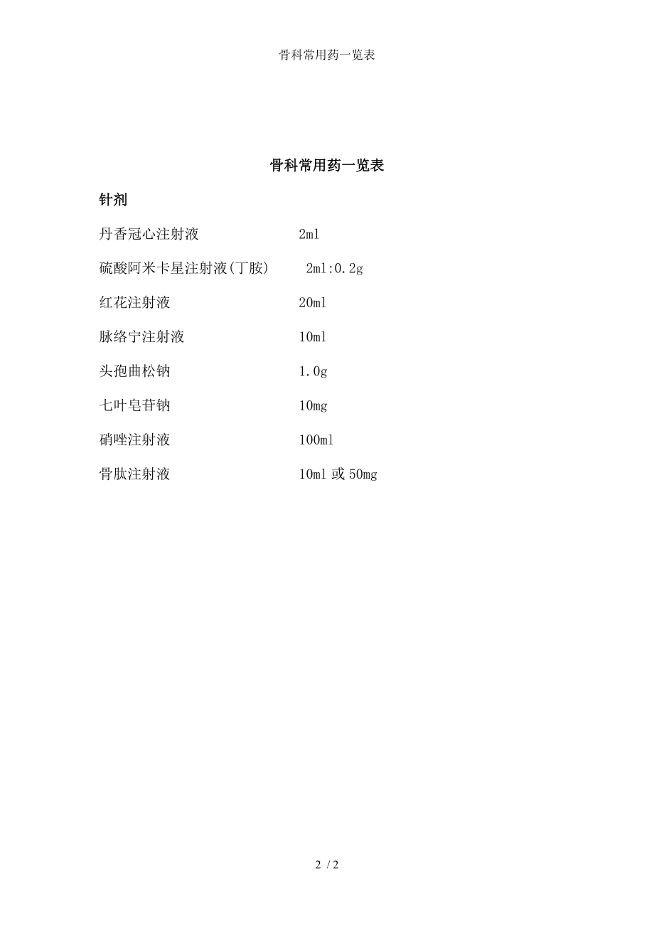 骨科常用药一览表.docx_第2页