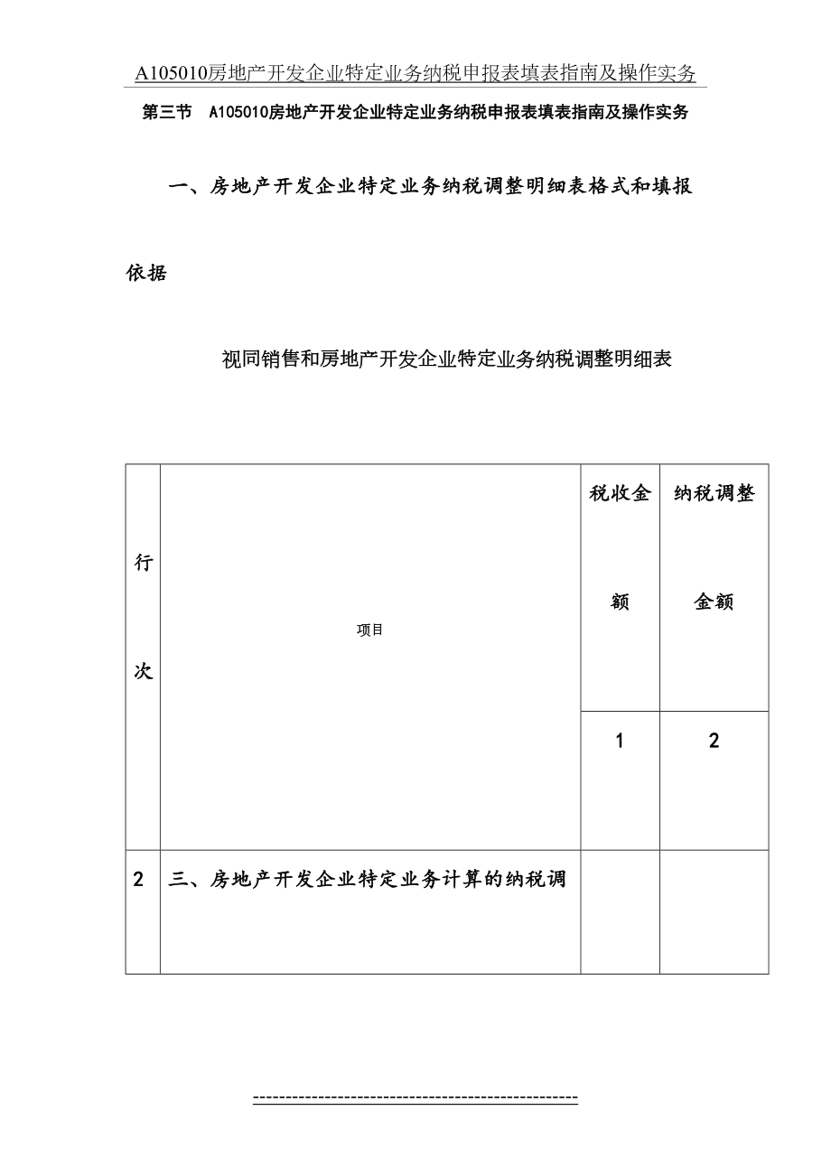 最新A105010房地产开发企业特定业务纳税申报表填表指南及操作实务.docx_第2页