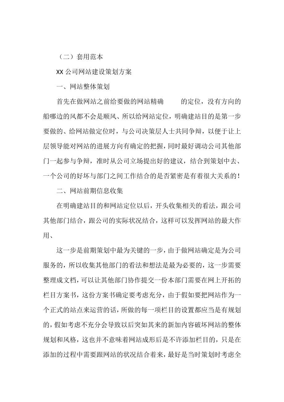 企业网站建设的策划书范文.doc_第2页