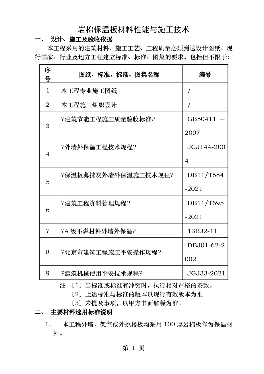 岩棉保温板材料性能与施工技术.doc_第1页