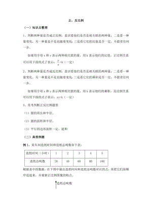 六年级数学正反比例.doc