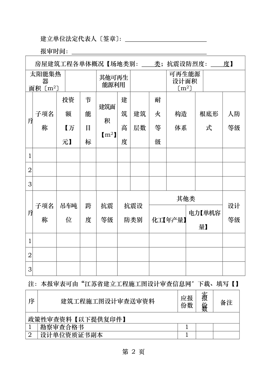 房屋建筑工程报审表.doc_第2页