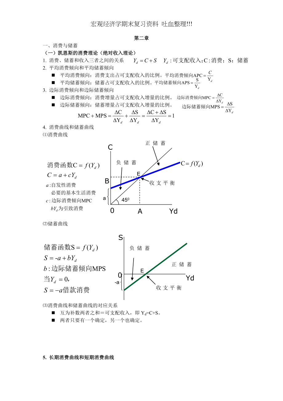 宏观经济学期末复习资料 吐血整理!!!.docx_第2页