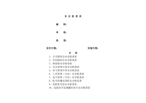 公司安全检查表 综合车间专业班组等.docx