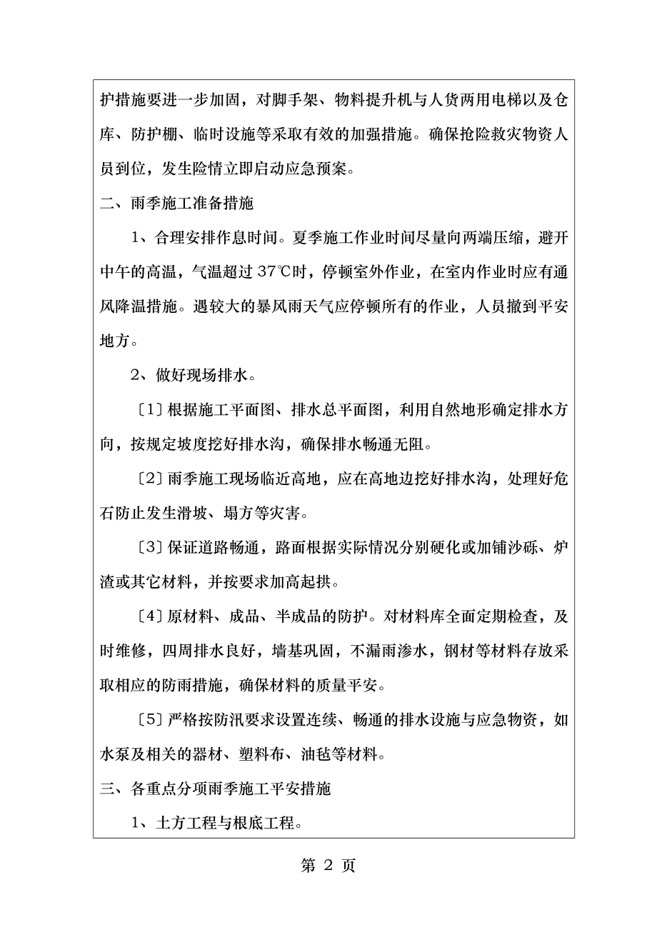 安全教育培训内容记录雨季施工的安全措施.doc_第2页