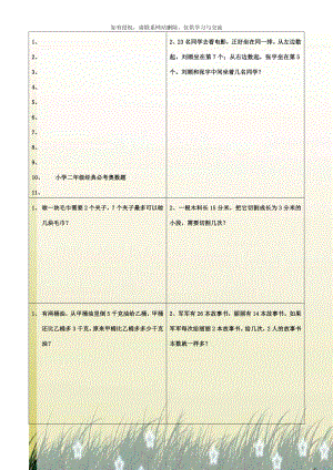 小学二年级经典必考奥数题.doc