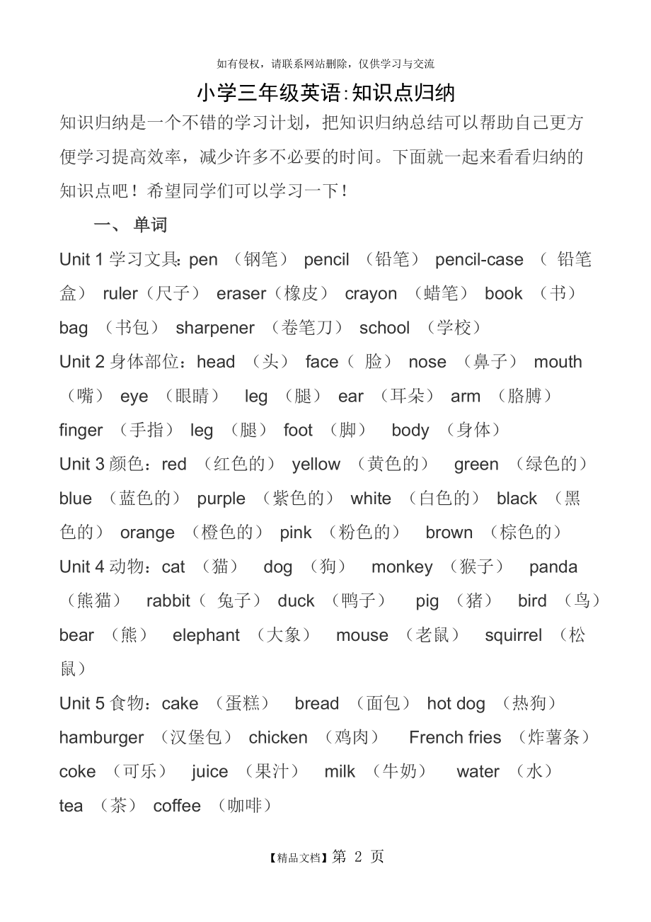 小学三年级英语：知识点总结归纳.doc_第2页