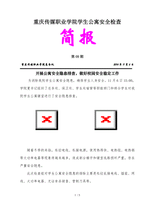 宿舍安全检查简报.docx