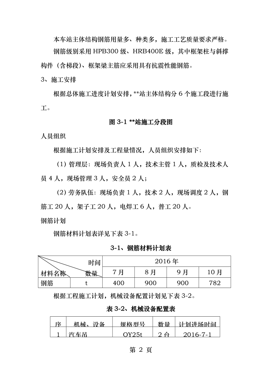 地铁站主体结构钢筋工程施工方案介绍.doc_第2页