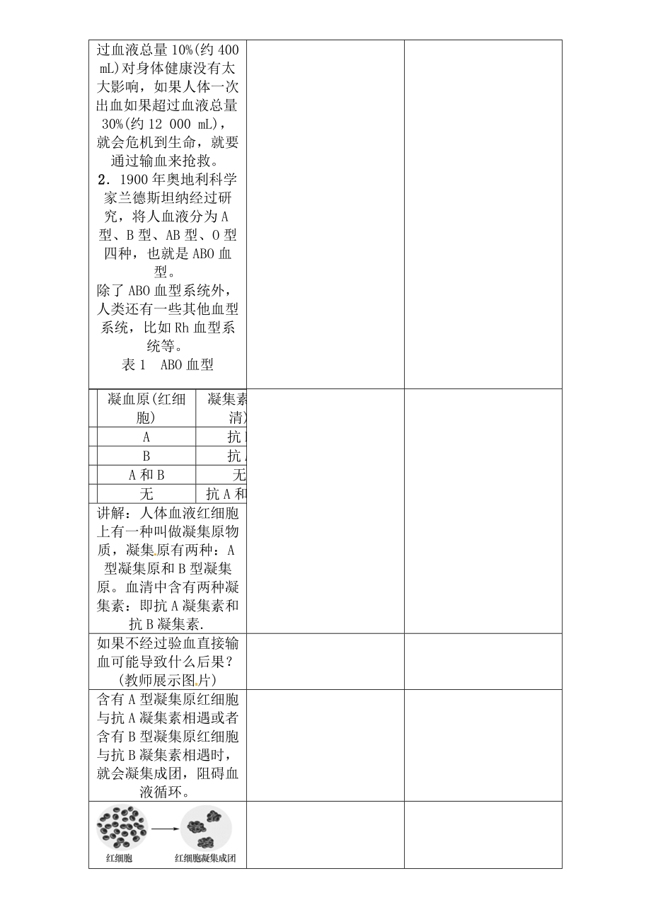 2018七年级生物下册444输血与血型导学案新版新人教版.docx_第2页